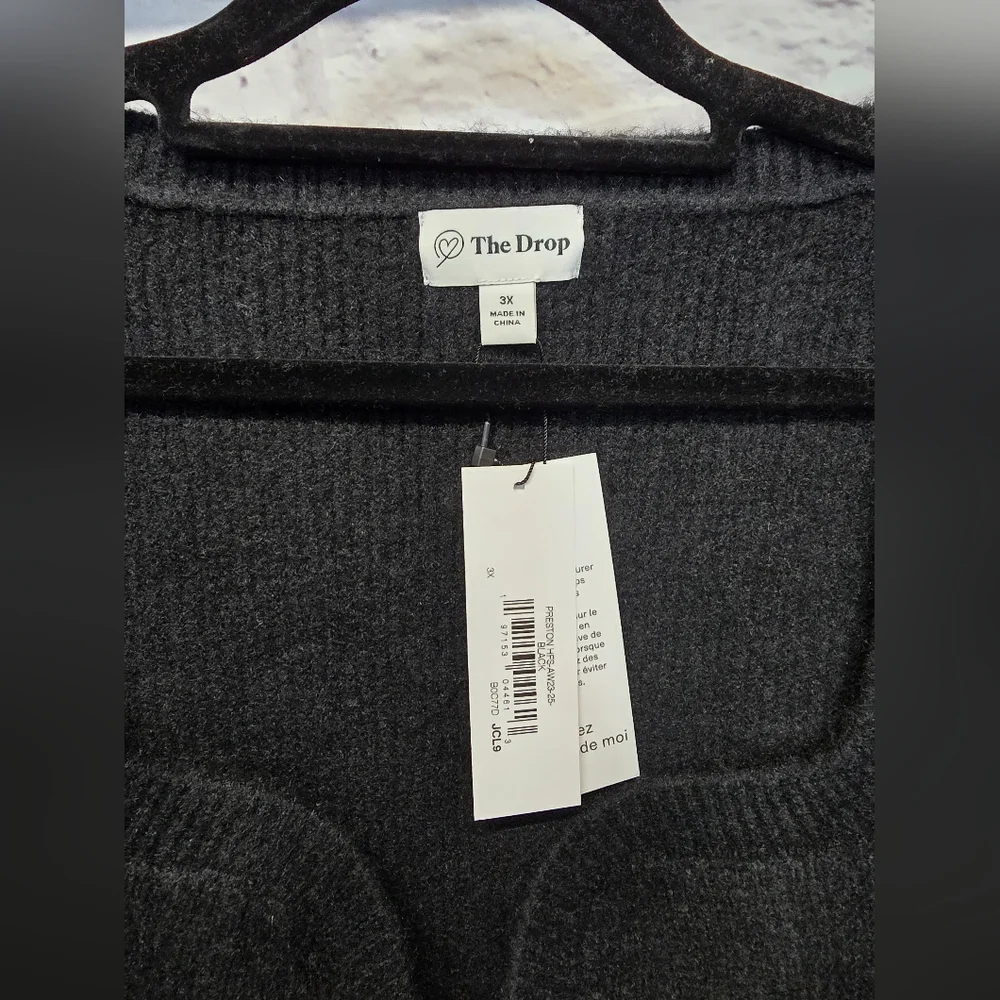 NWT The Drop Women's Preston Ribbed Sweetheart Sweater 3X - Picture 7 of 7